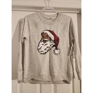 Workshop NWT Womens Christmas Sweatshirt Santa S
